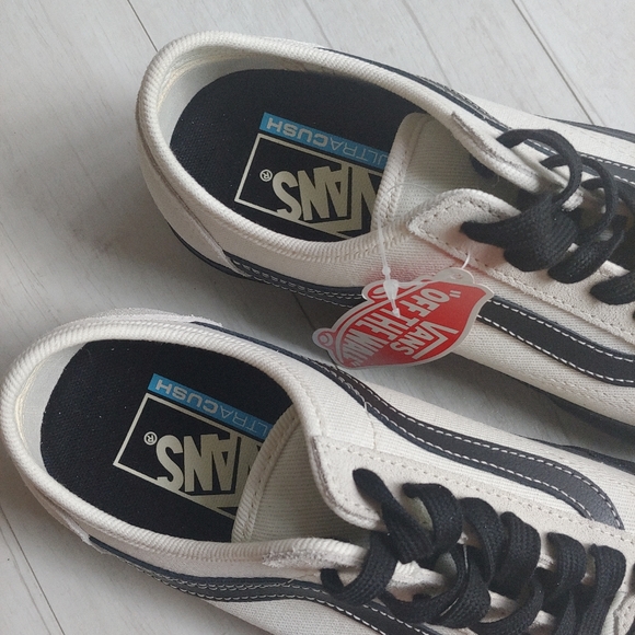 VANS NEW Style 36 DECON SF Salt Wash Marshmallow/Black - Picture 7 of 12